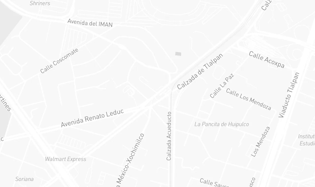 Mapa de ubicación: Local Comercial en Renta Sobre Calzada de Tlalpan, Coyoacán | 229.88 m² Cerca de Huipulco, Bosques de Tetlameya, Coyoacán, Ciudad de México