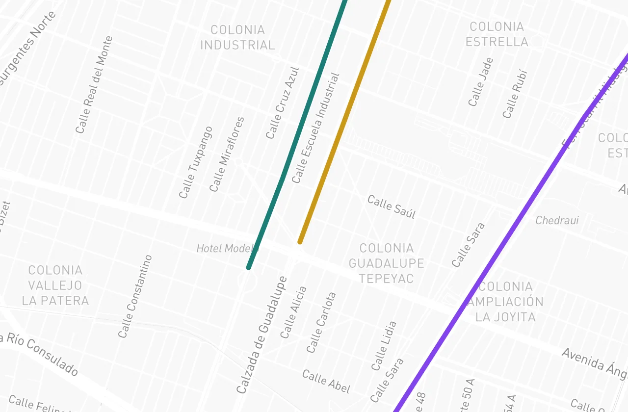 Vialidades cercanas a la propiedad