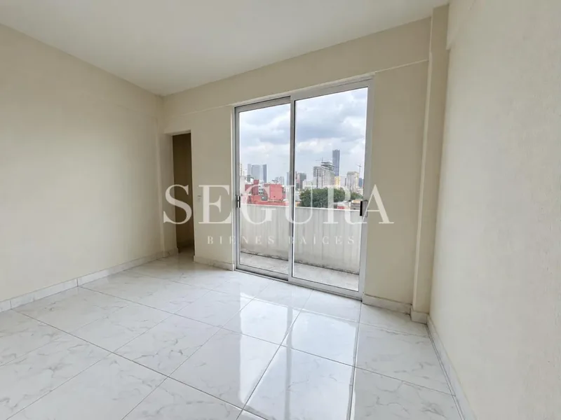 Departamento en Venta en Santa María La Ribera | 104 m², 2 Recámaras y Estudio, con Balcones