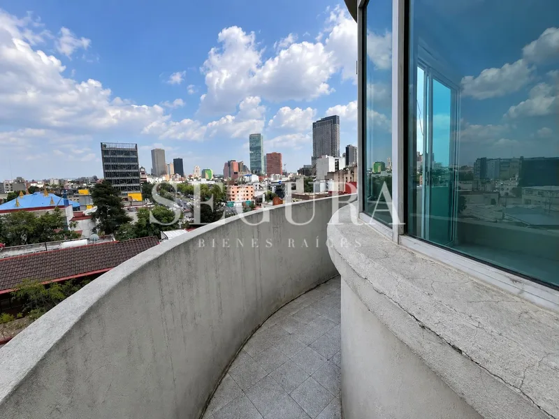 Departamento en Venta en Santa María La Ribera | 104 m², 2 Recámaras y Estudio, con Balcones